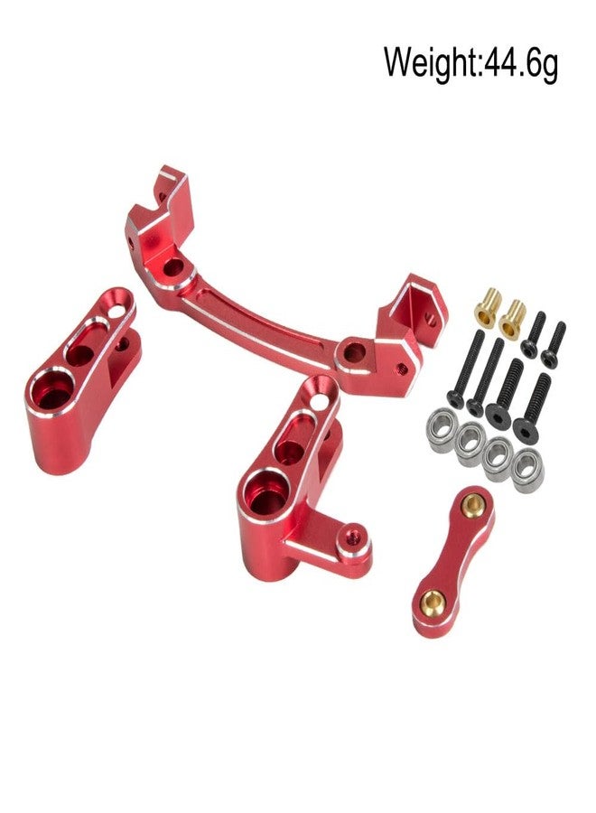 UURCSKY مجموعة توجيه من الألومنيوم، ذراع توجيه لسيارة Arrma 1/8 Mojave 4S 4X4 BLX RC، قطع غيار للترقية، بديل للرقم ARA340200 (أحمر) - Image 5